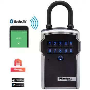 Master Lock 5440EURD smart hangslot Bluetooth keyless directioneel toetsenblok zwart metaal boronlegering beugel