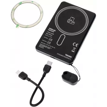 TROIKA Powerbank STROMKONSERVE 5 (POP50/TI) - 5000 mAh, titanium