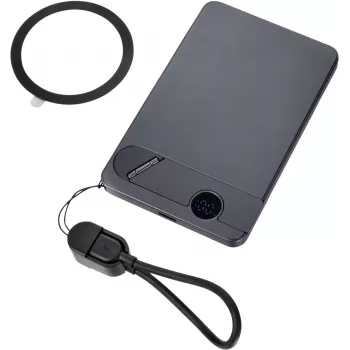 TROIKA Powerbank STROMKONSERVE 5 (POP50/TI) - 5000 mAh, titanium