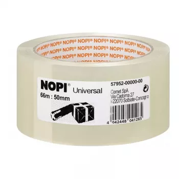 Tesa Nopi universeel verpakkingstape 50 mm x 66 m transparant