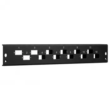 EFB Frontpaneel 24 x SC Duplex/LC Quad Verticaal, Zwart