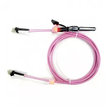 EasyLan saCon Duplex LED patchkabel OM4 Erika violet 7,5m