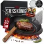 GUSSKÖNIG Pre-Seasoned gietijzeren grillpan 30 cm vierkant