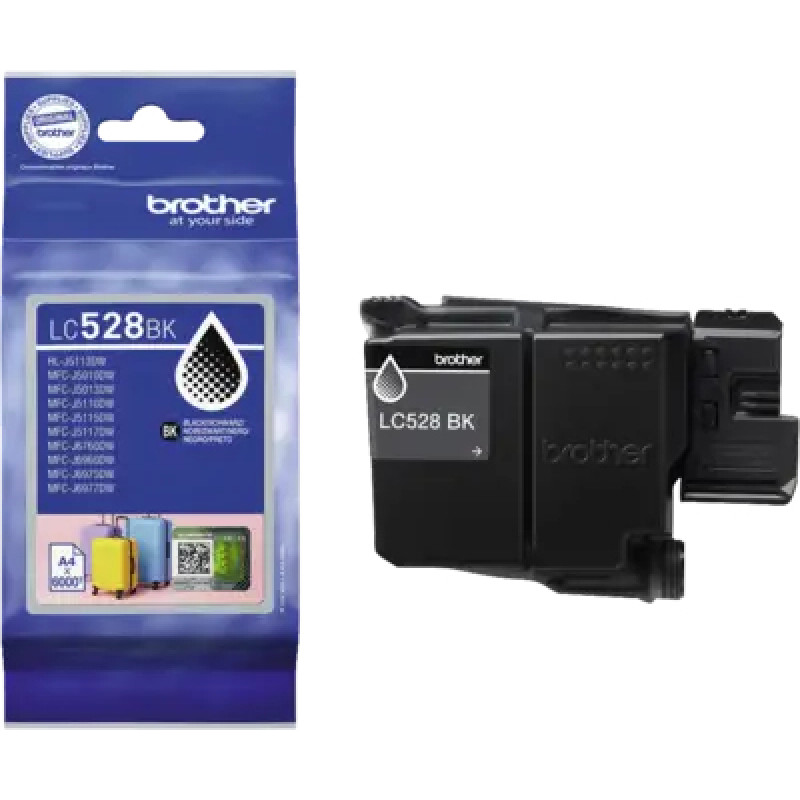 Brother LC528BKP High Yield Zwarte Inktcartridge (Origineel, 2400 pagina's)
