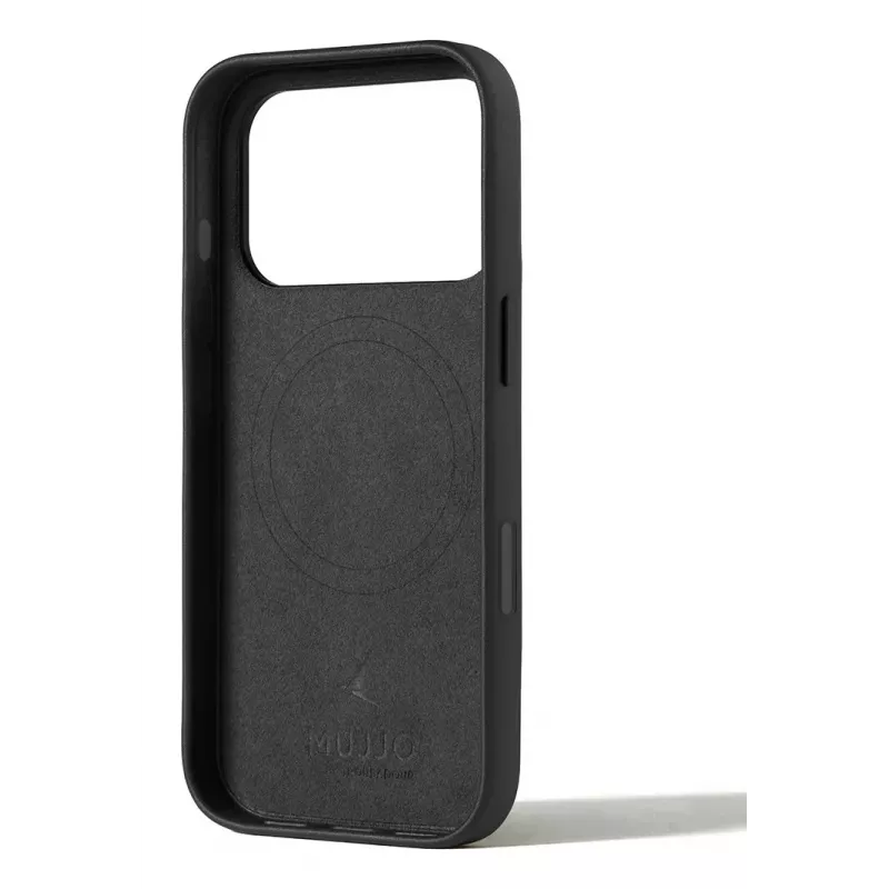 Mujjo Leather Case for iPhone 17 Pro met MagSafe (zwart)