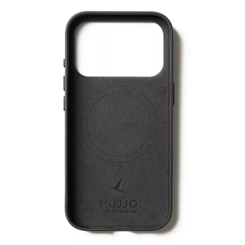 Mujjo Leather Case for iPhone 17 Pro met MagSafe (zwart)