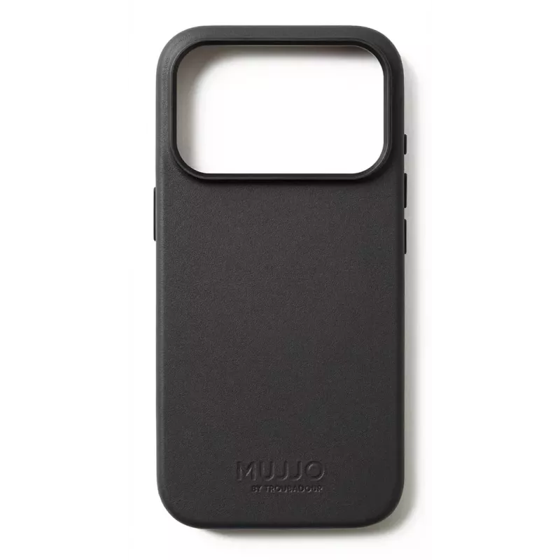 Mujjo Leather Case for iPhone 17 Pro met MagSafe (zwart)