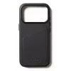 Mujjo Wallet Leather Case voor iPhone 17 Pro met MagSafe (Zwart)