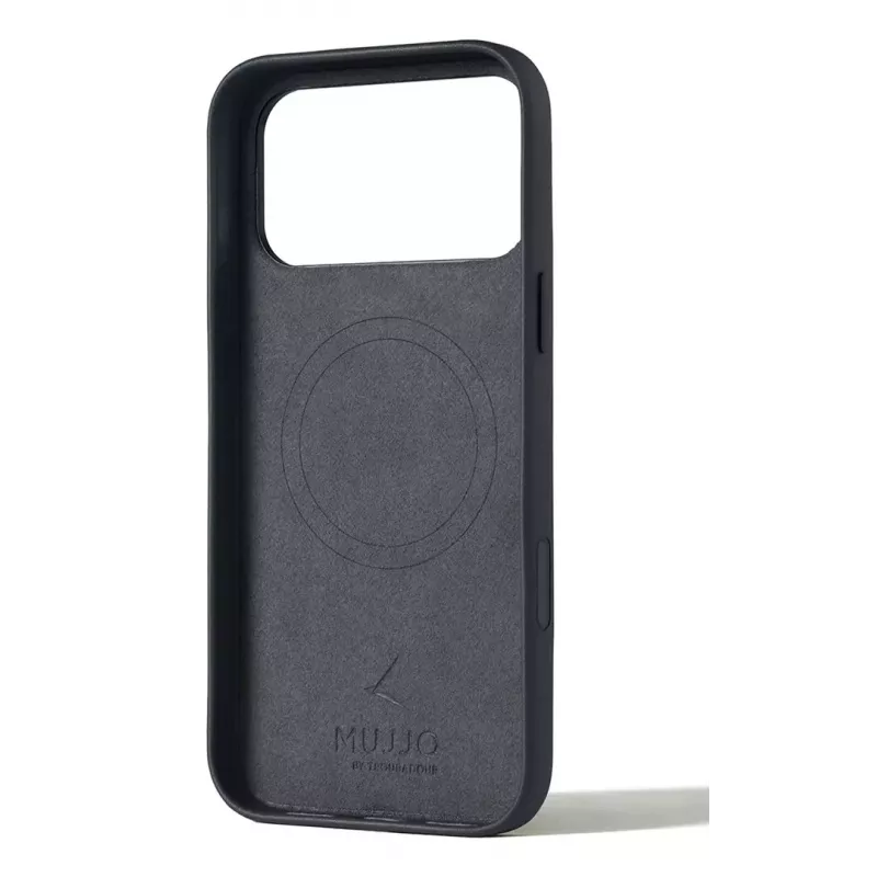 Mujjo Leren Case voor iPhone 17 Pro Max met MagSafe (Basalt)