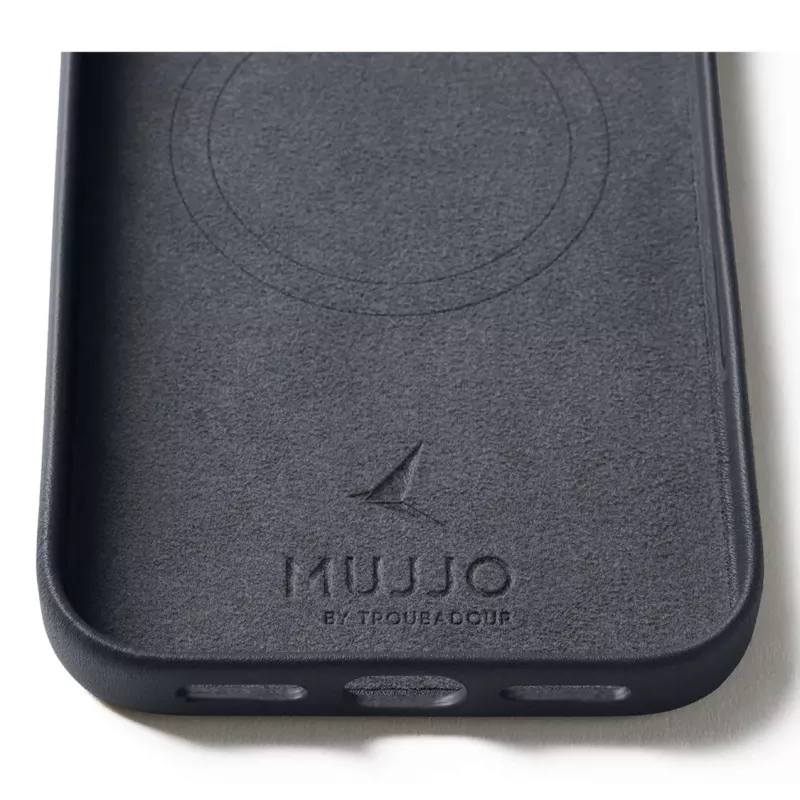 Mujjo Leren Case voor iPhone 17 Pro Max met MagSafe (Basalt)