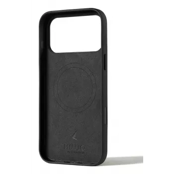 Mujjo Wallet Leather Case voor iPhone 17 Pro Max met MagSafe (Zwart)