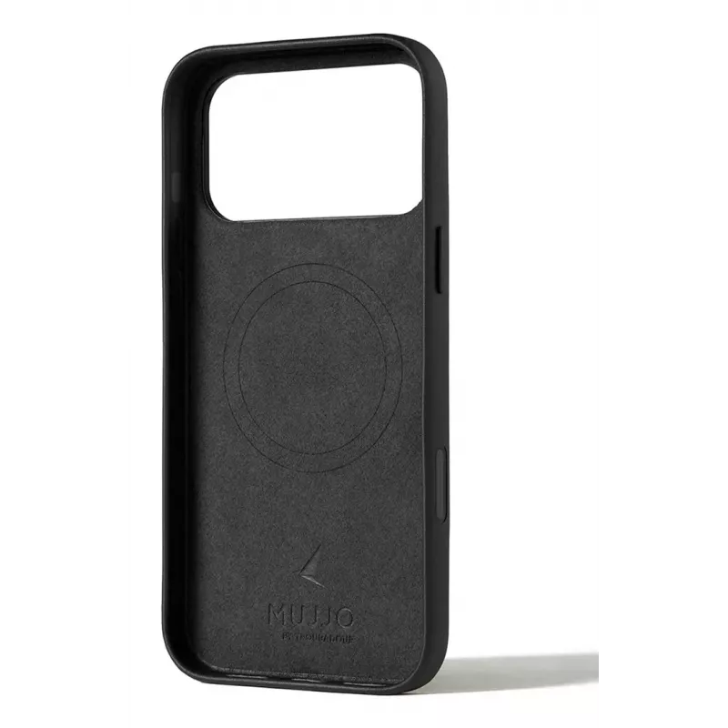Mujjo Wallet Leather Case voor iPhone 17 Pro Max met MagSafe (Zwart)