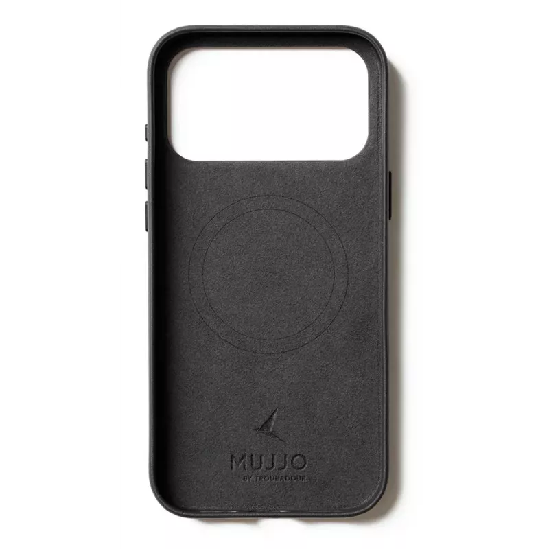 Mujjo Wallet Leather Case voor iPhone 17 Pro Max met MagSafe (Zwart)