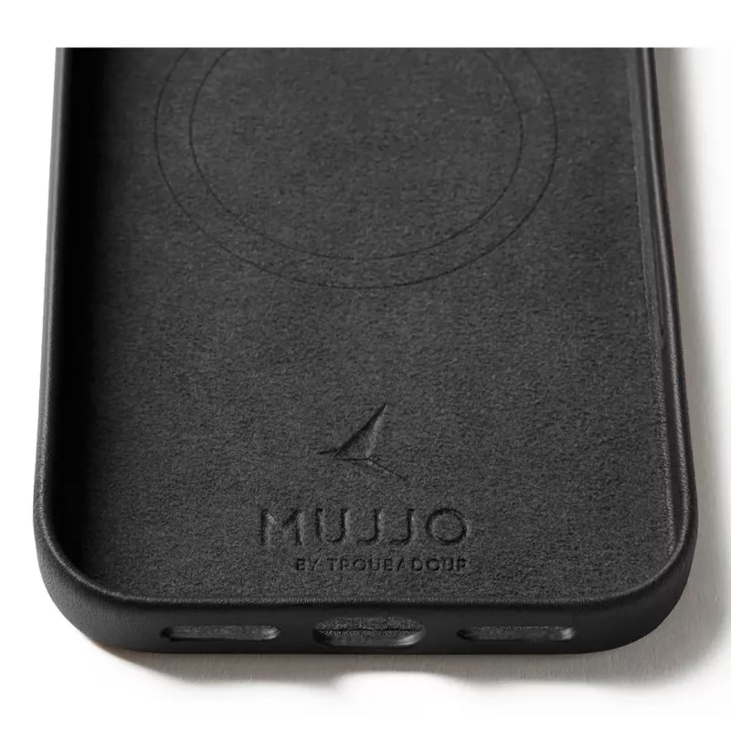 Mujjo Wallet Leather Case voor iPhone 17 Pro Max met MagSafe (Zwart)