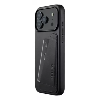 Mujjo Wallet Leather Case voor iPhone 17 Pro Max met MagSafe (Zwart)