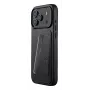Mujjo Wallet Leather Case voor iPhone 17 Pro Max met MagSafe (Zwart)