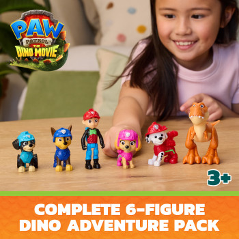 SPINMASTER Paw Patrol: The Dino Movie - Dino Adventure figuur cadeauset, 6-pack
