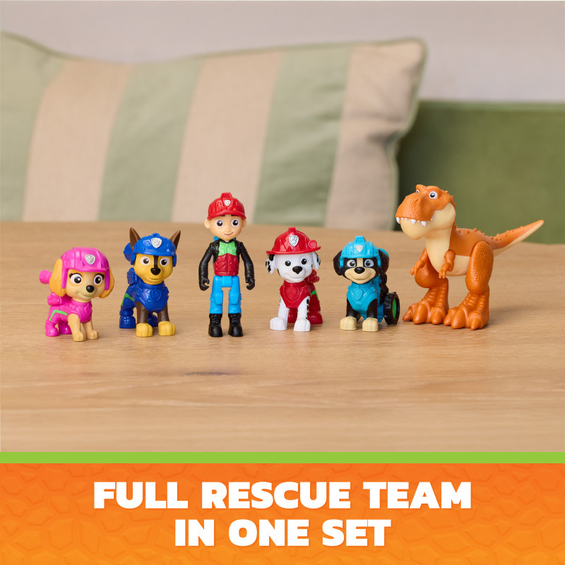 SPINMASTER Paw Patrol: The Dino Movie - Dino Adventure figuur cadeauset, 6-pack