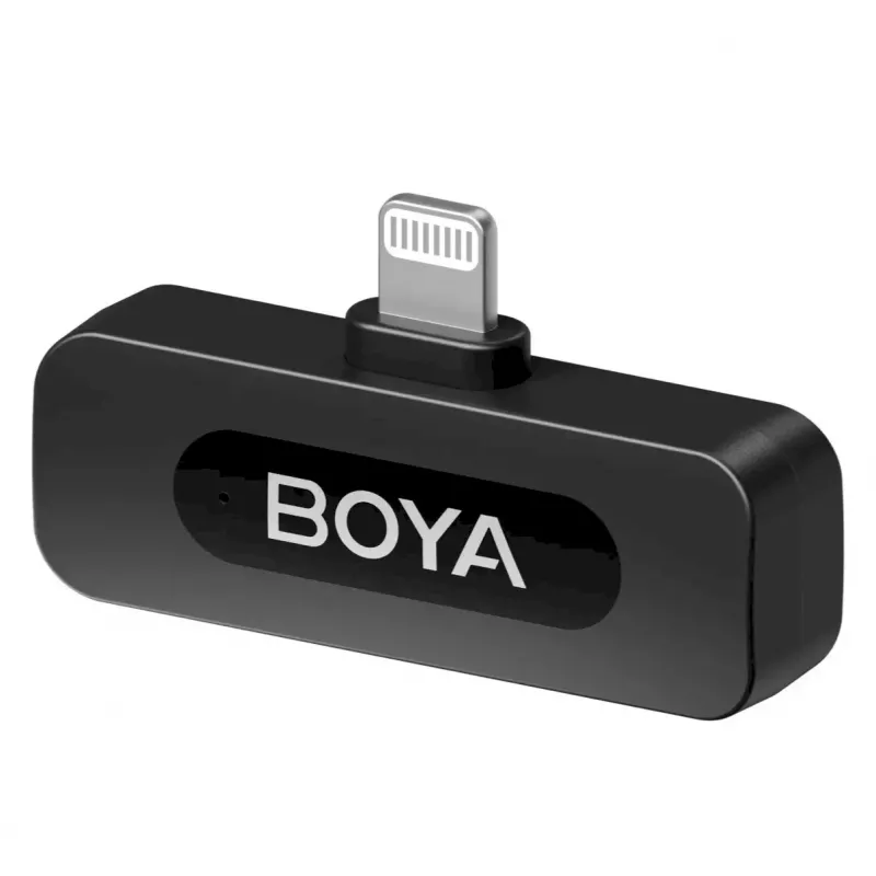 BOYA BY-V1 V2.0 ultra compacte 2,4GHz draadloze microfoon voor Lightning-apparaten - 1TX+1RX