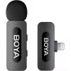 BOYA BY-V1 V2.0 ultra compacte 2,4GHz draadloze microfoon voor Lightning-apparaten - 1TX+1RX