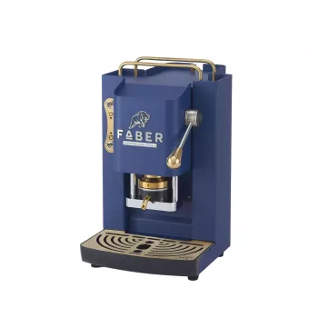Faber Pro Deluxe 3.0 ESE-pad-koffiemachine, marineblauw/messing