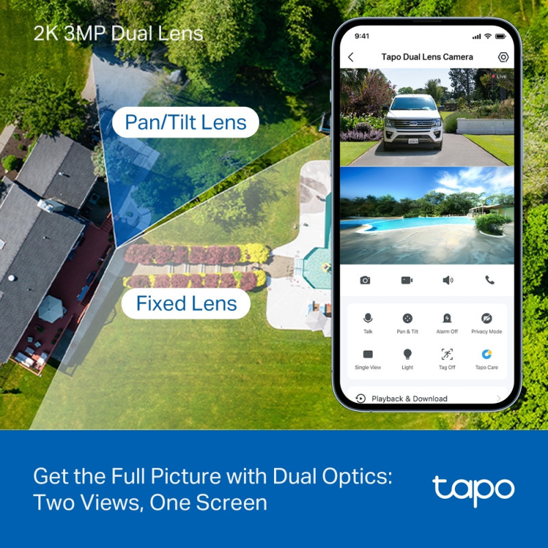 TP-LINK Tapo TC93D KIT V1 Solar-Powered Security Camera Kit - 2K QHD pan/tilt Wi-Fi camera met zonnepaneel