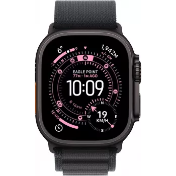 Apple Watch Ultra 3 GPS + Cellular 49mm Black Titanium Case met Black Alpine Loop - Medium MF0V4QR/A