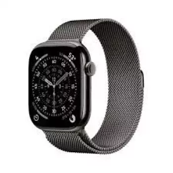 Apple Watch Series 11 GPS + Cellular 46mm Slate Titanium Case met Slate Milanese Loop - S/M