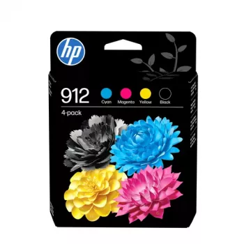 HP 912 Combo Pack, 4-pack, zwart/cyaan/magenta/geel (6ZC74AE)