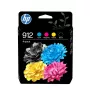 HP 912 Combo Pack, 4-pack, zwart/cyaan/magenta/geel (6ZC74AE)