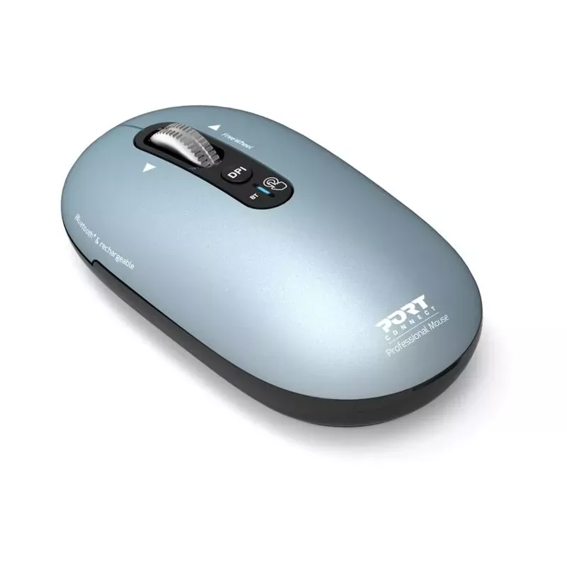PORT Designs Pure MAC oplaadbare Bluetooth-muis - Storm Grey - 3200 DPI