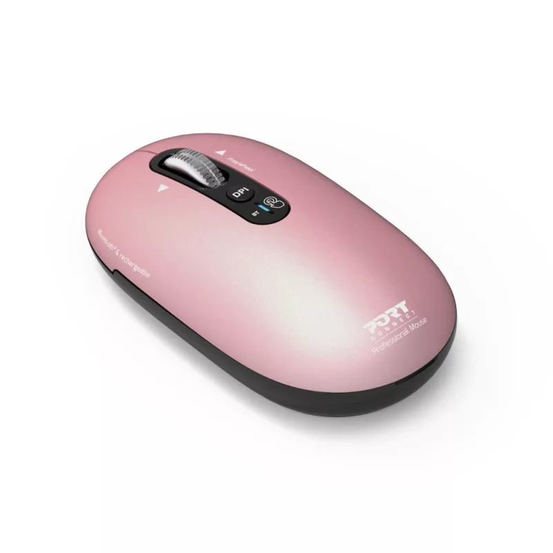 PORT Designs Pure MAC oplaadbare Bluetooth-muis - Copper Rose - optisch