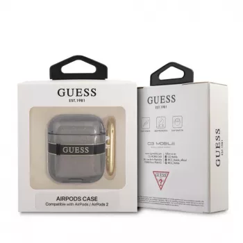 Guess GUA2HHTSK AirPods 1/2 cover zwart Strap Collection