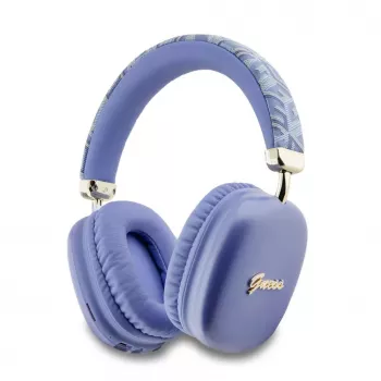 Guess Gcube Metallic Script Logo on-ear Bluetooth-koptelefoon - paars