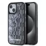 KARL LAGERFELD Liquid Glitter Monogram Gradient case voor iPhone 15, zwart