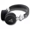 Guess Grained Classic Round Shape draadloze Bluetooth over-ear hoofdtelefoon met ENC (zwart)