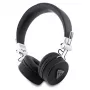 Guess Grained Classic Round Shape draadloze Bluetooth over-ear hoofdtelefoon met ENC (zwart)