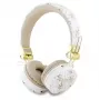 Guess 4G Triangle Round Shape - draadloze on-ear Bluetooth-hoofdtelefoon met ENC (wit)