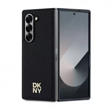 DKNY DKHMZFD6PSHRPSK repeat pattern stack logo case voor Samsung Galaxy Z Fold6 - zwart