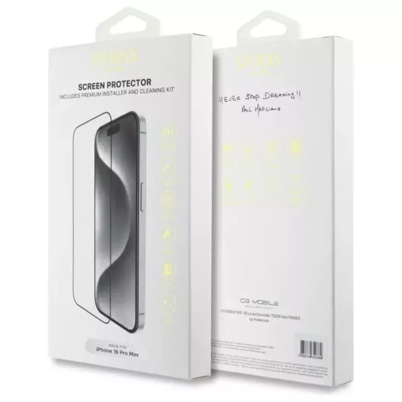 Guess GUTGP16XBOKGCIT iPhone 16 Pro Max 6,9 inch screenprotector 2.5D Outline - gehard glas