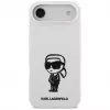 KARL LAGERFELD Silicone Case Karl Sketch & Logo MagSafe voor iPhone Air, wit
