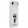 KARL LAGERFELD Silicone Case Karl Sketch & Logo MagSafe voor iPhone Air, wit