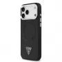 Guess Triangle Logo MagSafe-hoesje voor iPhone 17 Pro Max (zwart)