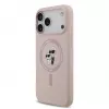 KARL LAGERFELD Silicone Karl & Choupette Ring MagSafe case voor Apple iPhone 17 Pro Max, roze