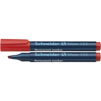 Schneider Pen Maxx 133 permanent marker - rood - beitelpunt - 1-4 mm lijndikte