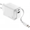 TROIKA POWER PULL 35 autolader 35W USB-C PD & USB-A QC 3.0 wit (CHA35/WH)