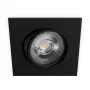SYNERGY21 LED inbouw plafondspot Helios zwart - vierkant + kantelbaar - warmwit