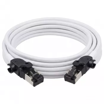 Synergy21 patchkabel RJ45, CAT6A 500MHz, 2m, wit, S/FTP, slimline rond d=4,5mm, TPE/LSZH (Superflex), AWG28, met CAT7-rouwstekker, draaibare stekker