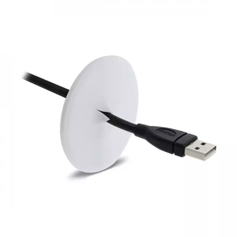 Delock siliconen kabeldoorvoer rond Ø 65 mm voor wand- / tafelmontage wit