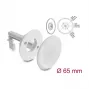 Delock siliconen kabeldoorvoer rond Ø 65 mm voor wand- / tafelmontage wit